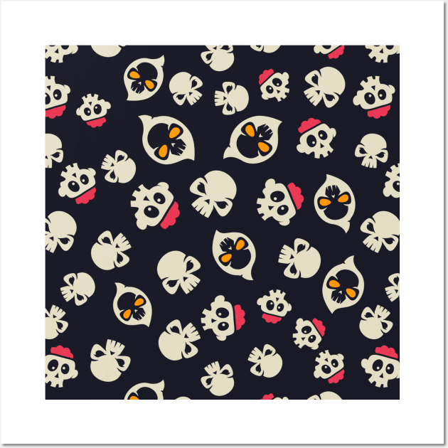 Cute Skull Halloween for Little One Wall Art by giantplayful